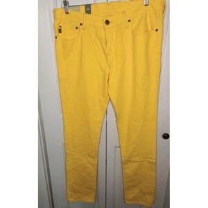 Abercrombie n Fitch Colored Jeans Women's 16 Yellow Skinny Stretch Ankle Denim‎